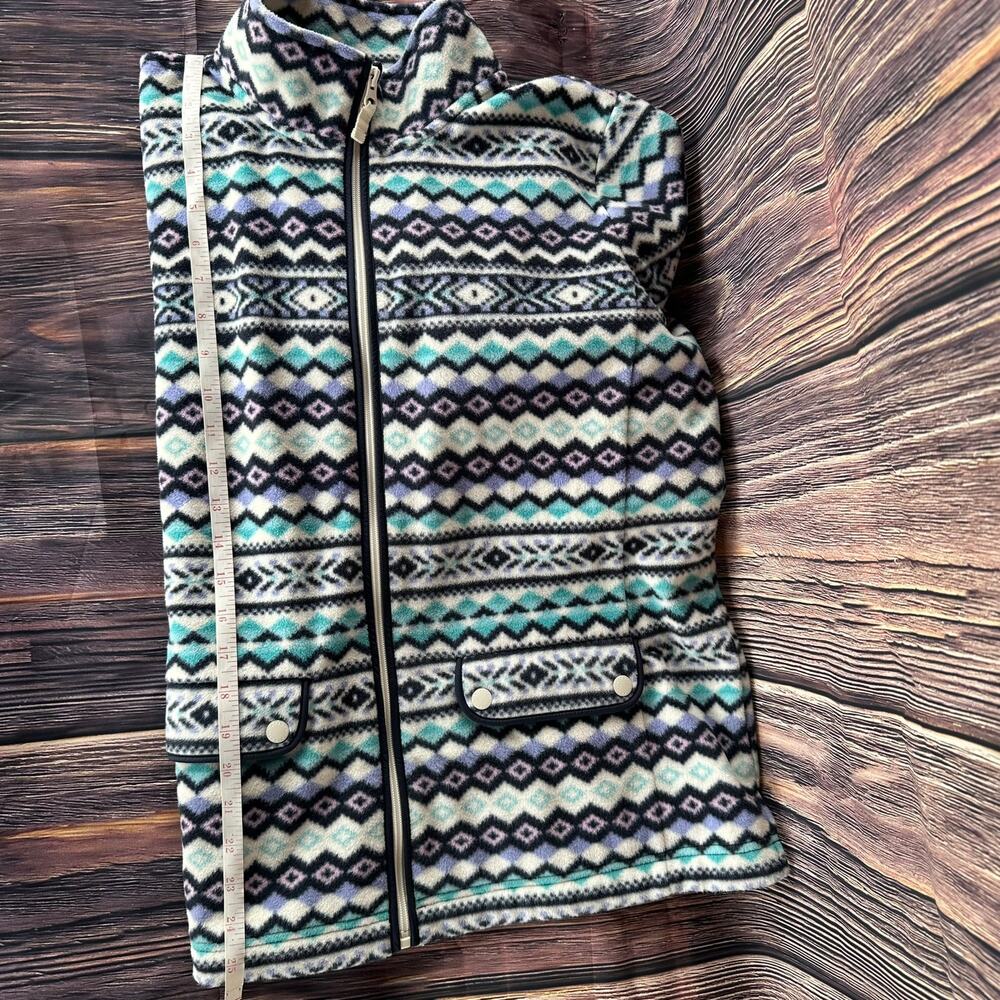 Preowned Talbots Fair Isle Fleece Jacket Women's Large - Picture 9 of 10